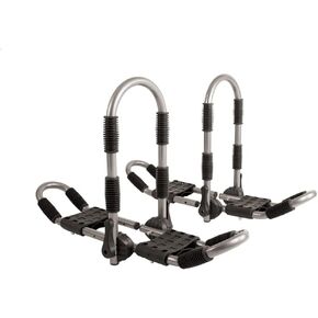 Suspenz Foldable Roof Rack for 2 Kayaks with Tie Down Straps, Adjustable Double J-Rack Car Top Carrier Mount for Kayaks Canoes SUPs (44-0162)