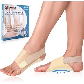 دعامات دعم قوس Ailaka لالتهاب اللفافة الأخمصية، أكمام قابلة للتعديل لدعم قوس القدم مع وسادة جل لتخفيف آلام قوس القدم المسطحة in Kuwait