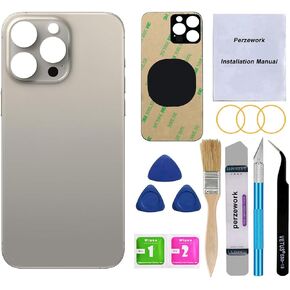 OEM Back Camera Lens Glass Replacement Compatible with iPhone 15 Pro Max 6.7-inches with pre-Installed Adhesive and Reparing Toolkit