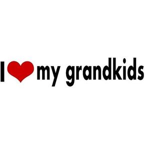 i Love My Grandkids Sticker Decal Vinyl Bumper Grandpa Grandmom Family DÉCOR CAR Truck Locker Window Wall Notebook