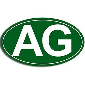 Green Oval AG Sticker (Agriculture Farm Farmer Food Grower)