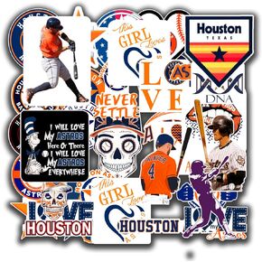 26 PCS American Baseball Team Stickers for Water Bottle, Laptop, Bicycle, Computer, Motorcycle, Travel Case, Car Decal Decoration Sticker 2-2.5 inches