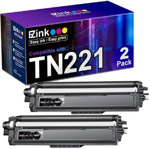 E-Z Ink (TM TN221 TN221BK Compatible Toner Cartridge Replacement for Brother TN-221 Black to Use with MFC-9130CW HL-3170CDW HL-3140CW HL-3180CDW MFC-9330CDW MFC-9340CDW HL-3150CDN (Black, 2 Pack)