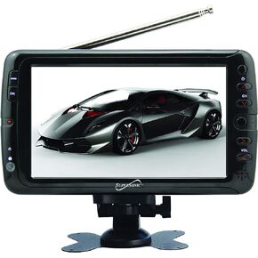 Supersonic SC-195 Portable Widescreen LCD Display with Digital TV Tuner, USB/SD Inputs and AC/DC Compatible for RVs, 7-Inch