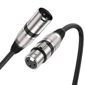 MOSWAG XLR كابل 6.6FT/2M 3 دبوس XLR متوازن ذكر إلى أنثى كابل ميكروفون إلغاء الضوضاء هيئة التصنيع العسكري كابل مكبر الصوت لمضخم الطاقة وحدات الصوت الصوت معدات DJ