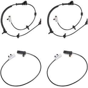 1Set ABS Wheel Speed Sensors Front Rear Left Right 56044144AD 56044144AC 56044146AB 56044146AA ALS2113 ALS1401 Compatible with Jeep Commander 2006-2010 Grand Chrokee 2005 2006 2007 2008 2009 2010