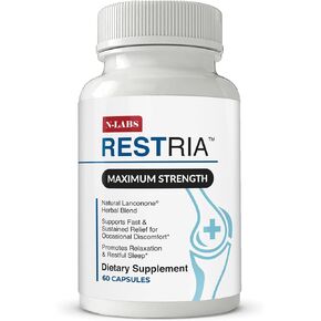 Restria - Joint Support Capsules & Sleep Support Supplement for Adults - Lanconone Herbal Blend for Discomfort, Including Nighttime Sleep Formula - 60 Capsules, 2 Caps per Serving