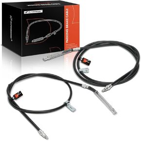 A-Premium Rear Driver and Passenger Side Parking Brake Cable Assembly Compatible with Chevrolet & GMC Models: Silverado 1500 Classic, Silverado 2500, Sierra 1500 Classic, Sierra 2500, 2-PC Set