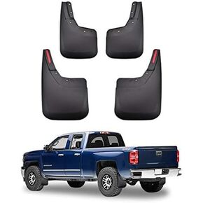 Tecoom Mud Flaps Splash Guards for Chevrolet Silverado 1500 2007-2013/2500 HD 3500 HD 2007-2014 Front and Rear Black Set of 4