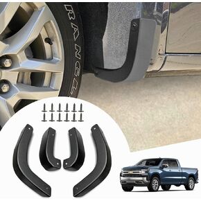 Mud Flap Deletes for Chevy Silverado - Front & Rear Mud Flap Replacement Kit for 2019-2024 Chevy Silverado 1500 (4PCS)