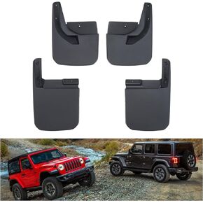 Kiwi Master Mud Flaps Compatible with 2018-2024 Jeep Wrangler JL Accessories Heavy Duty Front & Rear Mud Guards Replace OEM # 82215333 82215332AB (NOT FITS Rubicon) in Saudi Arabia