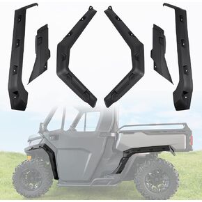 Heavy Duty Fender Flares Compatible with Can Am Defender HD 5/ HD8/ HD10/ MAX 2016-2024 Accessories,Front & Rear Extended Mud Guards Replace 715006821 715002424 715006822