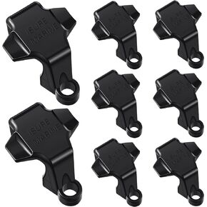 Hanaive 8 Pcs Boat Rail Fender Hanger Pontoon Boat Square Rail Mount Boat Fender Clips Fender Bumpers Adjuster for Docking, for 1'' or 1.25'' Square Rails, Black