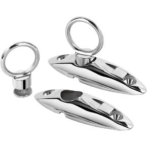 YUSOVE Fender Quick Release Clip 316 Stainless Steel Boat Fender Lock Kit,Boat Rail Fender Hangers,Boat Fender Clips Marine Grade Fender Accessories,Quick Attach Hooks for Fenders,Pack of 2