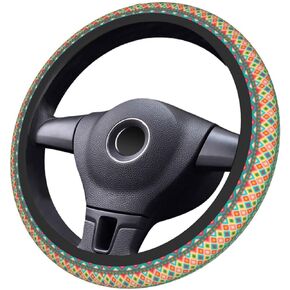 Sunflower Steering Wheel Cover for Women Soft Comfortable Auto Steering Wheel Protector, Universal Anti-Slip Car Steering Wheel Accessories for Women Girls-15inch