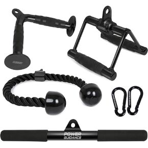 POWER GUIDANCE LAT Pull Down Attachment Tricep Rope Pull Down Attachment Cable Machine Accessories for Home Gym Weight Fitness