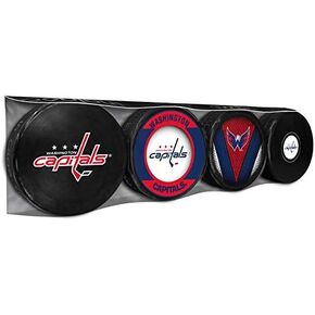 Washington Capitals Officially Licensed 4-Pack Hockey Puck Collection