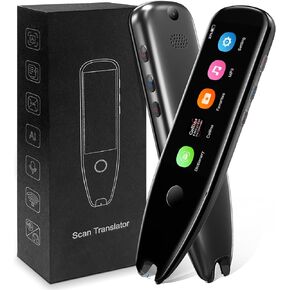Language Translator Pen, Scan Reader Pen, OCR Pen Scanner, Text to Speech Digital Pen, 112 Language Voice Translator Device, AI Dictionary Reading Pen for Dyslexia Travel Business Learning (Black)