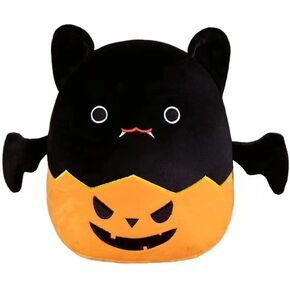 Halloween Black Skull Cow Plush Pillow Toy,Cute Soft Spider Web Cow Stuffed Animals Great Gift for Kids Birthdays, Christmas (Black Cow)