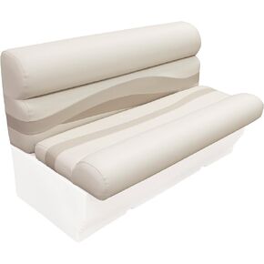 Wise BM1145-1066 Premier Series Pontoon 50" Bench Seat Cushion Set, Stone/Mocha Java/Khaki