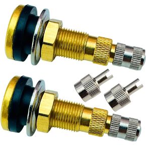 TR618A Tire Valve Stems,Tubeless Air Liquid Tractor Valve Stems for Tubeless Tires, Industrial Agricultural Wheels, Clamp-in Tire Valve Stems (Pack of 2)
