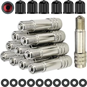Double Seal Valve Stem Extenders,40mm Valve Stem Extensions Caps High Pressure Inflate/Flow Through Valve Stem Caps Tire Caps for High Pressure Cars, Trucks, Trailers RV Semi Bus Tires- V2B DS-1