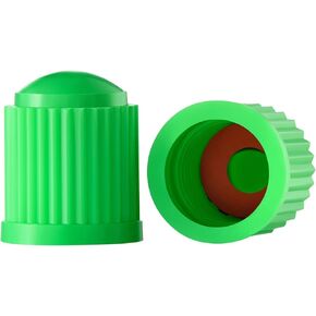 Tire Valve Stem Caps Green Plastic with O-Ring Rubber Seal Wheel Rim Air Dust Stem Covers Universal Tire Valve Caps for Car SUV Truck Motorcycle Bike and Bicycle (10-Pack)