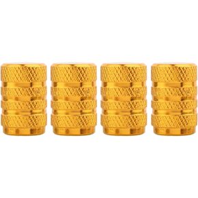 TOMALL Black Round Style Tire Valve Stem Caps for Off-road SUV Dust Cover