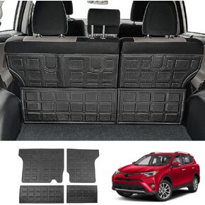 Xipoo Cargo Mat Compatible with 2019-2024 Toyota RAV4 Trunk Mat Cargo Liner Back Seat Protector Replacement for 2019-2024 Toyota RAV4 Accessories (Fit 2019-2024 Toyota RAV4, Trunk Mat+Backrest Mat)