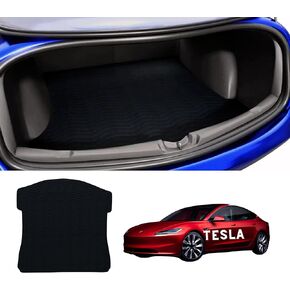 Cargo Mats for Tesla Model 3 (2024-2020) - Rear Trunk Tray Liners, All-Weather, Custom-Fit, Tesla Car Mats Waterproof, Durable, Odorless, Anti-Slip, Flexible Accessories