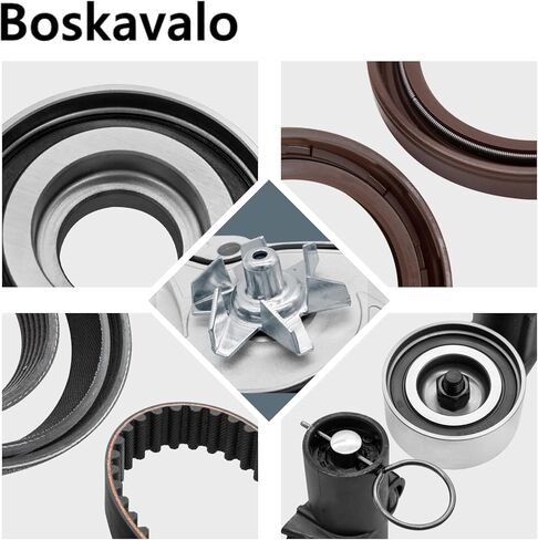 طقم حزام توقيت المحرك مع مضخة مياه متوافقة مع 2003-2018 Honda Accord Pilot Crosstour Odyssey Ridgeline Acura MDX RDX RL TL TSX ZDX Saturn Vue يستبدل TKH002 19200-RDV-J01 TCKWP329 in Kuwait