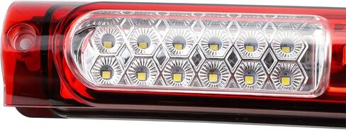 Fit for 1997-2003 Ford F-150 High Mount Brake Light Assembly LED 3rd Brake Lights Cargo Lamp Center Tail Light (Chrome Housing Red Lens) in Saudi Arabia