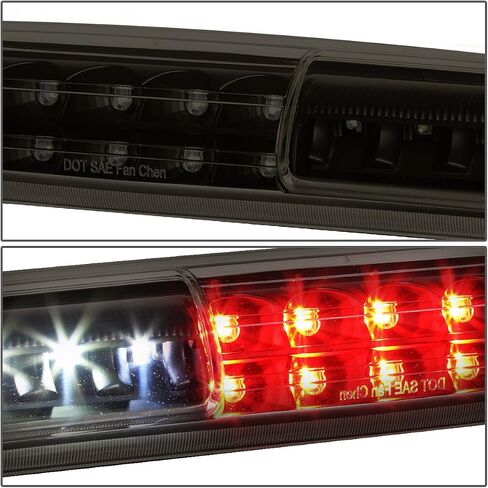DNA MOTORING 3BL-GMC99-LED-BK-SM Black Housing LED Third Tail Brake Light [Compatible with 1999-2007 Silverado 1500-3500& Classic / 1999-2007 Sierra 1500-3500 & Classic] in Saudi Arabia