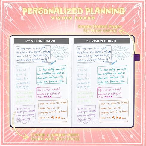 Ospelelf 2025 Leather Undated Daily Planner (5.5 x 8.5''), Weekly & Monthly Life Planner, Organizer Notebook & Productivity Journal. A5 Hardcover with Stickers(Pink) in Kuwait