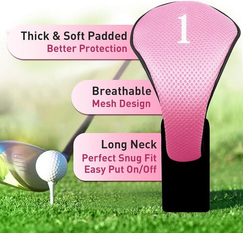أغطية رأس نادي الجولف من FINGER TEN مجموعة Woods Driver Fairway Hybrid 3/4/5، أغطية الرأس للرجال 1 3 5 7 X علامة أرقام قابلة للتبديل، تناسب جميع الأندية الخشبية in Kuwait