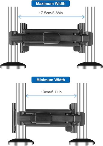 حامل مسند رأس السيارة ELZO، حامل تابلت قابل للتعديل 360 درجة للأجهزة مقاس 5.5 بوصة - 12.9 بوصة، أسود in Kuwait