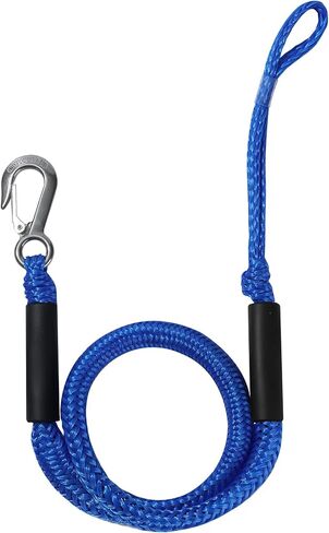 Bungee Dock Lines for Boats Marine Mooring Lines Boat Rope for Docking with Heavy Duty Clip Accessories for Jet Ski, PWC, Pontoon, Kayak, SeaDoo, WaveRunner (black-4pack) in Saudi Arabia