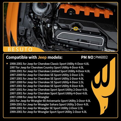 محرك منفاخ سخان HVAC مع مروحة متوافق مع سيارات جيب شيروكي ورانجلر 60 Aniversario، Sahara، SE، 2-Door 4-Door 2.5L 4.0L - يستبدل 700095 4886150AA 3010234 PM6002 in Kuwait