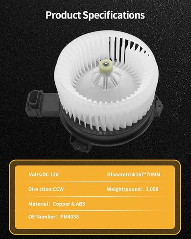 محرك منفاخ سخان HVAC متوافق مع Honda Civic CR-V Accord/Infiniti M35h M37 M56 Q70 Q70L /Acura ILX RDX - يستبدل 79310-T0A-A01 700260 79310-T2F-A01 79310-TR6-A71 PM4038 in Kuwait