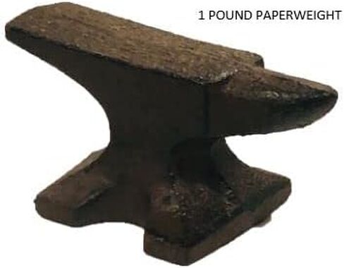 Anvil Paperweight - Antique Rustic Finish Desk Decor For Man Cave, Game Room, Dad Gift, 1 Pound in Kuwait