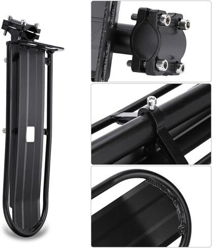 Bike Rear Rack Bicycle Cargo Rack Retractable Adjustable Aluminum Alloy Bicycle Rear Seat Luggage Shelf Mountain Bike Carrier Bracket Rack for Cargo Transport in Kuwait