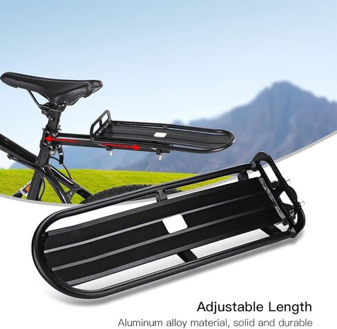 Bike Rear Rack Bicycle Cargo Rack Retractable Adjustable Aluminum Alloy Bicycle Rear Seat Luggage Shelf Mountain Bike Carrier Bracket Rack for Cargo Transport in Kuwait