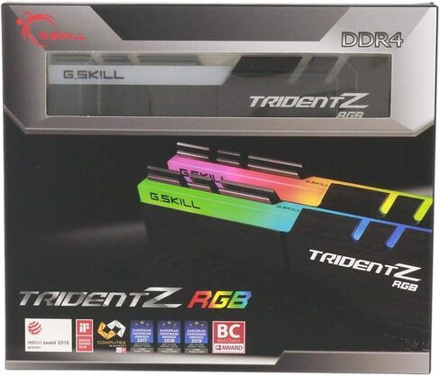G.SKILL Trident Z RGB Series (Intel XMP) DDR4 RAM 16GB (2x8GB) 3600MT/s CL18-22-22-42 1.35V Desktop Computer Memory UDIMM (F4-3600C18D-16GTZR) in Kuwait