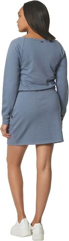 Andrew Marc Women's Midweight French Terry Wide Boat Neck Sweatshirt Dress in Saudi Arabia