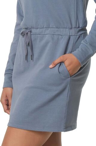 Andrew Marc Women's Midweight French Terry Wide Boat Neck Sweatshirt Dress in Saudi Arabia