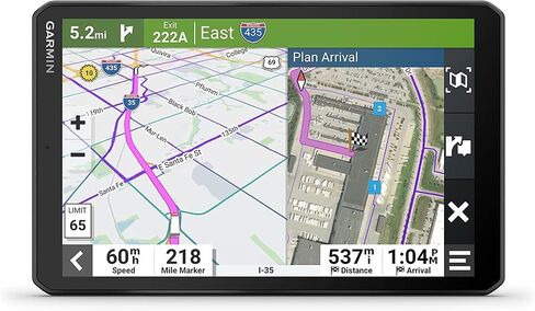 Garmin Dezl OTR810، جهاز ملاحي للشاحنات GPS كبير جدًا وسهل القراءة مقاس 8 بوصات، توجيه مخصص للشاحنات، صور الأقمار الصناعية Birdseye مع بطاقة Micro SD سعة 8 جيجابايت، ومحول سيارة USB ومجموعة تنظيف 6Ave in Saudi Arabia