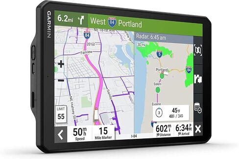 Garmin Dezl OTR810، جهاز ملاحي للشاحنات GPS كبير جدًا وسهل القراءة مقاس 8 بوصات، توجيه مخصص للشاحنات، صور الأقمار الصناعية Birdseye مع بطاقة Micro SD سعة 8 جيجابايت، ومحول سيارة USB ومجموعة تنظيف 6Ave in Saudi Arabia