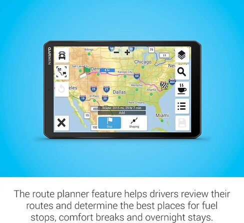 Garmin Dezl OTR810، جهاز ملاحي للشاحنات GPS كبير جدًا وسهل القراءة مقاس 8 بوصات، توجيه مخصص للشاحنات، صور الأقمار الصناعية Birdseye مع بطاقة Micro SD سعة 8 جيجابايت، ومحول سيارة USB ومجموعة تنظيف 6Ave in Saudi Arabia