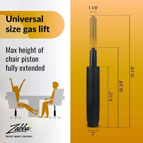 Office Chair Cylinder Replacement - Includes Removal Tool, Gloves, Gas Cylinder w/Hydraulic Piston in Saudi Arabia