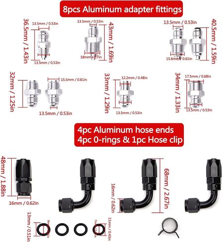 Universal Power Steering Pump Hose Kit return to reservoir Hose Kit 551082 Fit For GM LS Swap Ls1 Ls3 in Saudi Arabia